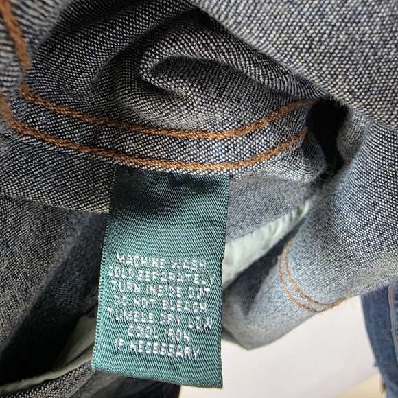 Ralph Lauren Jeans Co Women's Blue Premium Denim Trucker Jacket 3X - Picture 9 of 11